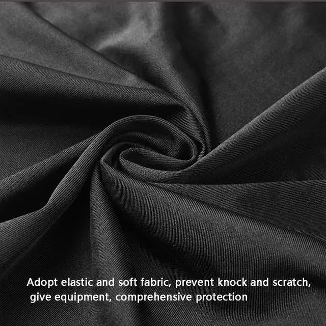 Alt view image 3 of 7 - Indoor TV dust cover, elastic fabric with adjustable size, Suitable for most brands of 76-85 inch flat or curved TVs(Black, 76 - 85 inches)