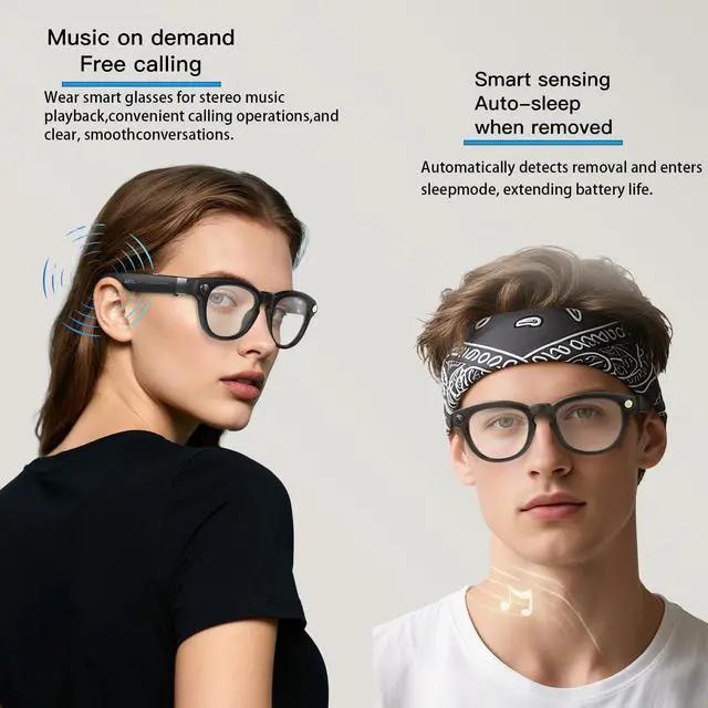 Alt view image 5 of 7 - AI Smart Glasses with 4K Camera Standalone Bluetooth Video Glasses with Audio, Real-Time Translation, Auto-Tint Lenses, 32GB Storage No WiFi Needed for Travel, Outdoor & Daily Wear