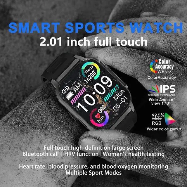 Alt view image 7 of 7 - Smart Watch for Men Women(Dial/Answer Calls), Activity Trackers with Heart Rate/Sleep Monitor, 100 Sports Modes/IP68 Waterproof, 2.01" HD Touchscreen Fitness Watch Compatible with Android iOS (Orange)