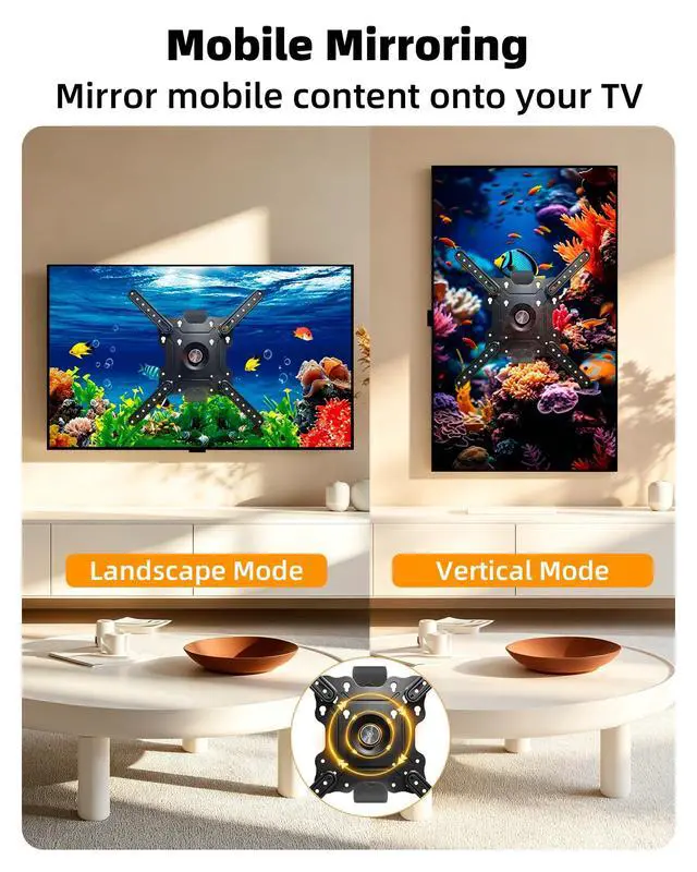 Alt view image 5 of 7 - Vertical Swivel TV Wall Mount for Most 32-50 inch, Long Arm Rotate to Portrait TV Corner Bracket, Support Full Motion 360 Degree, Max VESA 400x400mm Up to 57lbs DY3255