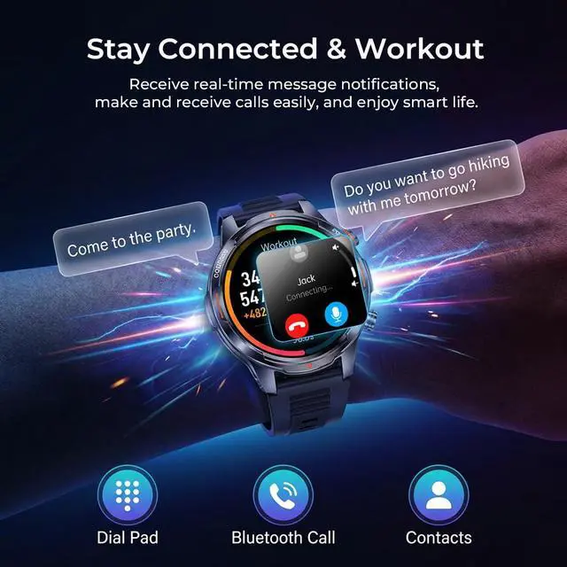 Alt view image 6 of 7 - Smart Watch for Women, 30 Day Battery Life Answer/Make Call Smartwatch, 110+ Activity Modes with 1.7in AMOLED Ultra-Clear Screen Fitness Watches, IP68 Waterproof for Android and iPhones