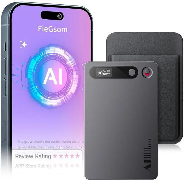 Main image of AI Voice Recorder, 64GB Intelligent Recorder Transcriber AI Note Taker | App Control, Supports 80+ Languages, Transcribe & Summarize, Audio Recorder for Lectures, Meetings, Call, Interview