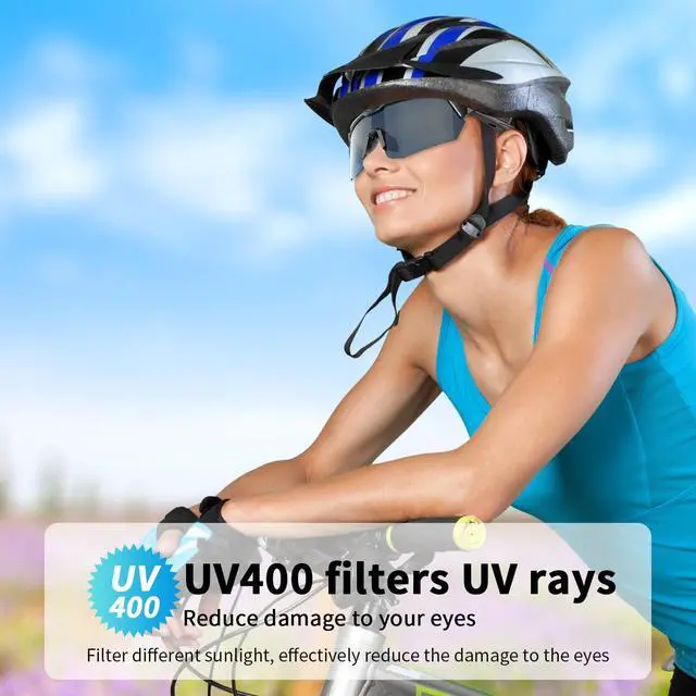 Alt view image 2 of 7 - Cycling Smart Glasses with Open-Ear Bluetooth Audio Sunglasses | Polarized UV Protection Sunglasses, HD Open-Ear Speakers, Built-In Mic, Voice Assistant for Cycling, Running and Outdoor
