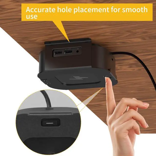Alt view image 2 of 7 - Under Desk Mount Holder for HP USB-C Dock G5,Under-Desk Iron Storage Rack Specifically Designed for HP USB-C Thunderbolt Dock G5,Easy Install with All Hardware Included(Black Holder Only)