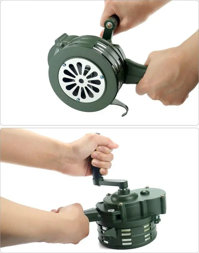 Alt view image 3 of 7 - Hand Crank Siren Horn, Hand Loud Crank, Emergency Safety Manual Siren, Portable Hand Held Siren Horns Alarm, Loud Mechanical Alarm for Factory, School & Outdoor Use