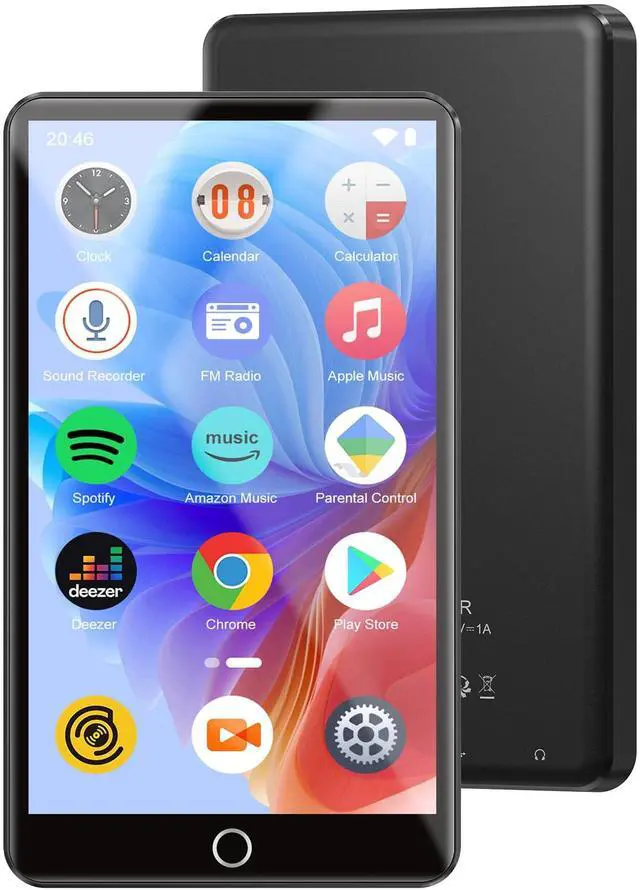 Main image of 96GB MP3 Player with Bluetooth and WiFi, 4.0'' IPS Touch Screen MP4 Players, Android Music Player Built-in Speaker, Support Spotify, Amazon Music, Deezer, Audible, FM Radio, Expandable Up to 1TB