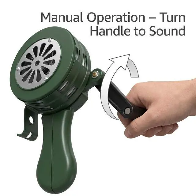 Alt view image 5 of 7 - Hand Crank Siren Horn, Hand Loud Crank, Emergency Safety Manual Siren, Portable Hand Held Siren Horns Alarm, Loud Mechanical Alarm for Factory, School & Outdoor Use