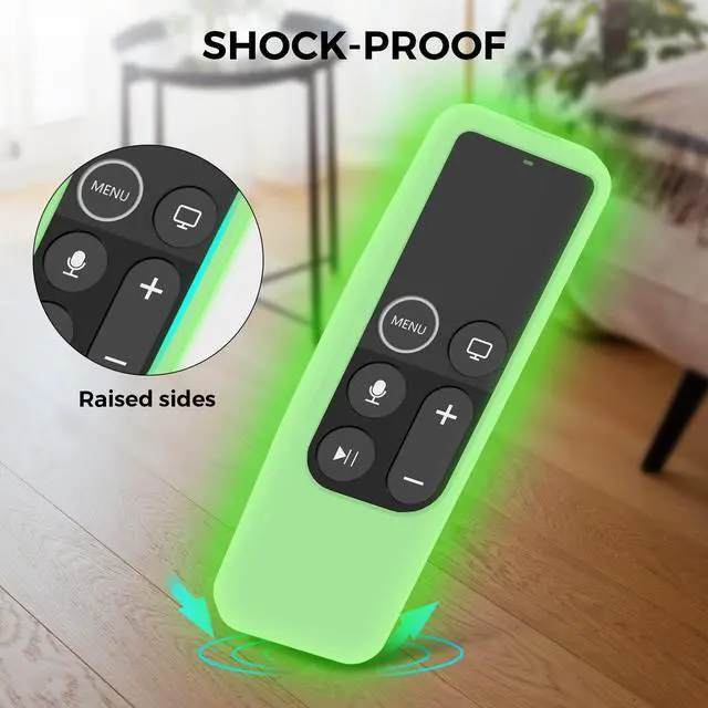 Alt view image 4 of 7 - Protective Case for Apple TV 4K Siri Remote 3rd & 2nd Gen | with AirTag Holder, Magnet Technology, Lanyard Included, Great Grip, Heavy Shock Absorption, Drop Protection