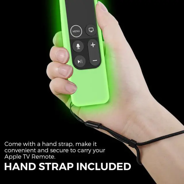 Alt view image 5 of 7 - Protective Case for Apple TV 4K Siri Remote 3rd & 2nd Gen | with AirTag Holder, Magnet Technology, Lanyard Included, Great Grip, Heavy Shock Absorption, Drop Protection