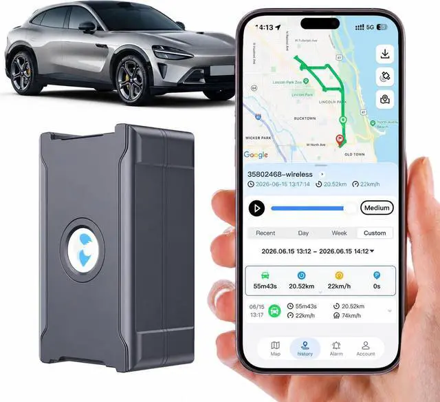 Main image of GPS Tracker for Vehicles, Long Battery Life Tracker Device for Trailers | Geo-Fence, Unlimited Updates, Magnetic, 10S Real-Time Tracking Devices for Cars Hidden, Subscription Required