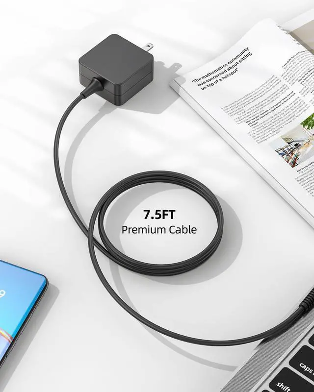 Alt view image 3 of 6 - School Charger Compatible with Samsung Chromebook 3, 2 Laptop, PA-1250-98, XE500C13, 26W 12V 2.2A AC Adapter Power Supply