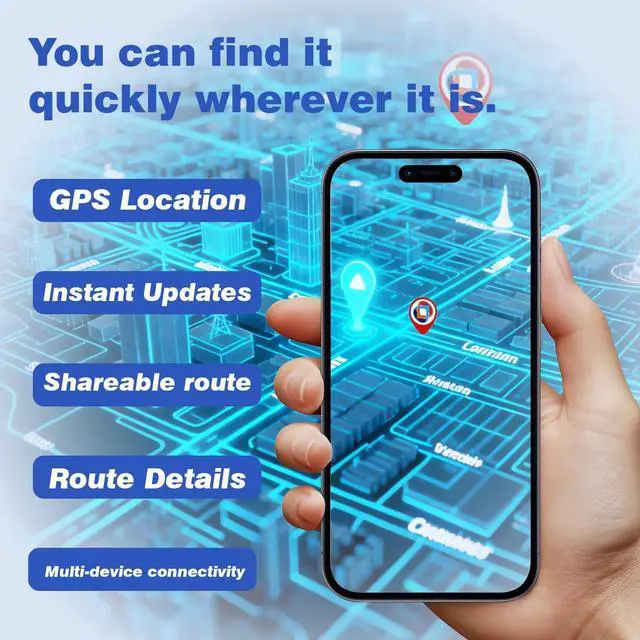 Alt view image 3 of 7 - GPS Tracker for Vehicles, No Subscription Required, Magnetic Car Locator Compatible with iOS & Android, IP67 Waterproof Tracking Device, 2-Year Battery Life, Location History & Sharing