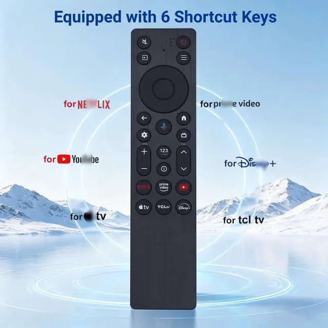 Alt view image 3 of 7 - New RC923A FMB1 Replacement for TCL Smart TV Voice Remote Compatible with TCL QLED Mini LED 4K UHD Google Smart TV G0401-000267, QM5K QM6K QM7K Q77K Series