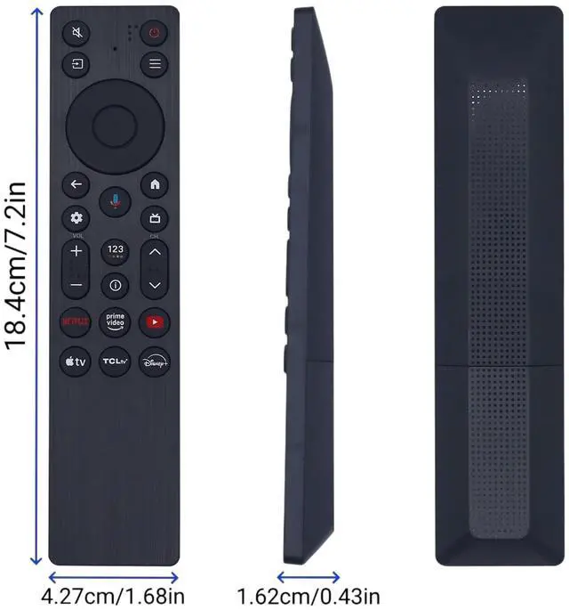 Alt view image 7 of 7 - New RC923A FMB1 Replacement for TCL Smart TV Voice Remote Compatible with TCL QLED Mini LED 4K UHD Google Smart TV G0401-000267, QM5K QM6K QM7K Q77K Series