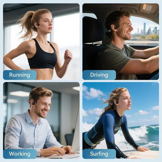 Alt view image 7 of 7 - Swimming Headphones,Bone Conduction Headphones Bluetooth 5.4,IP68 Waterproof,32G Memory Sports Headphone,Underwater Headphone with MP3-Player for Swim,Open Earphones for Swimming Running