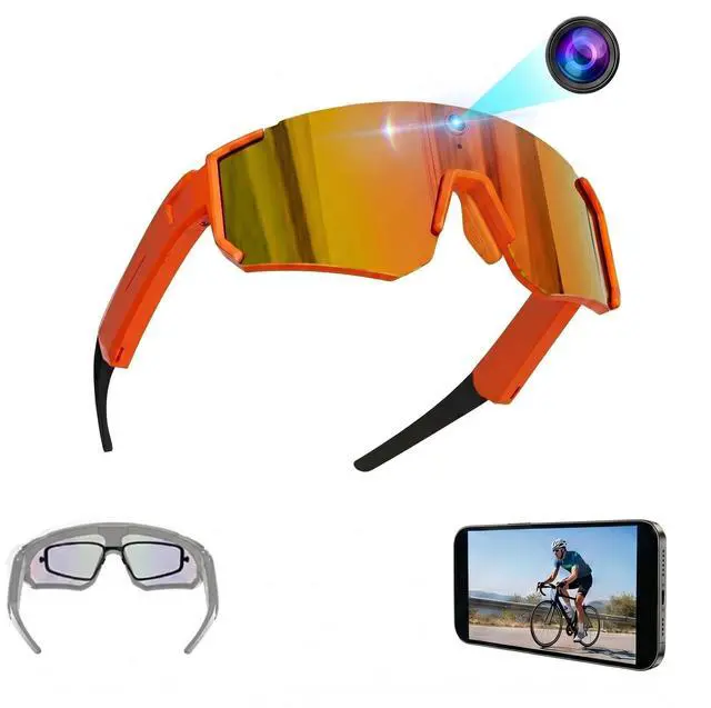 Main image of AI Smart Glasses with 8MP Camera, IP54 | AI voice assistant, hands-free video recording, open-ear audio, real-time translation, sports sunglasses