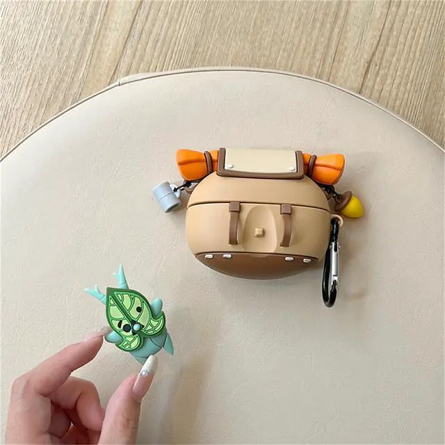 Alt view image 7 of 7 - Silicone Korok Case Compatible with Airpods Pro/Pro 2 with Keychain | 3D Cute Anime Yahaha Soft Silicone Shockproof Funny Protective Cover for Women Man for Airpod Pro 2