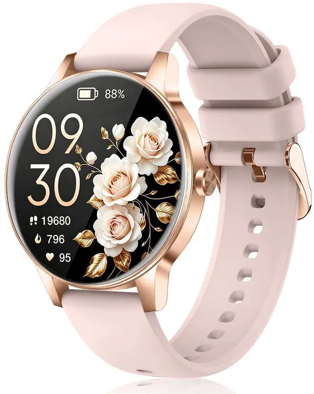 Main image of Smart Watch for Women, Ideal Gift, 1.27" HD Fitness Tracker, Answer/Make Calls, 130+ Sports Modes, Heart Rate/Sleep Monitor, IP68 Waterproof, Compatible with iOS & Android