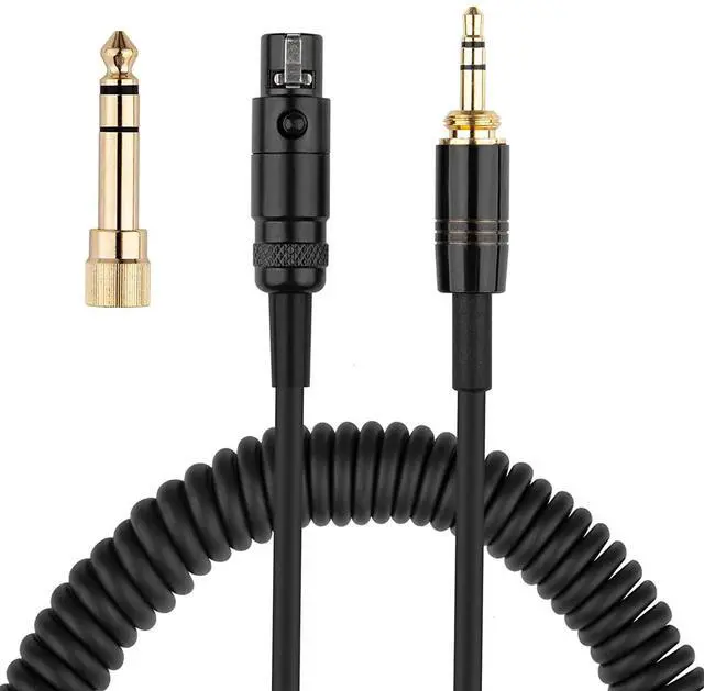 Main image of Replacement Audio Cable for Beyerdynamic DT 1990 Pro, DT 1770 Pro, DT 990 Pro, DT 990 Pro X, DT 770 Pro, DT 770 Pro X Headphone, for AKG Q701, Q702, K712, K240, With 6.35mm Adapter (4.6 FT-13.4 FT)