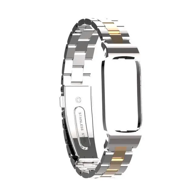 Alt view image 3 of 7 - Compatible with Fitbit Luxe Bands,Stainless Steel Metal Replacement Strap Wrist Band Compatible for Luxe Fitness Tracker