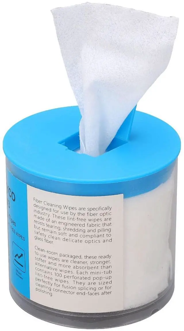 Main image of 180 Optical Fiber Wipes,Fiber Cable End Connector Cleaning Dust Paper | Fiber Optic Cleaning Wipes,Dry Or Wet,Replaceble,Easy to Tear,2x4.25