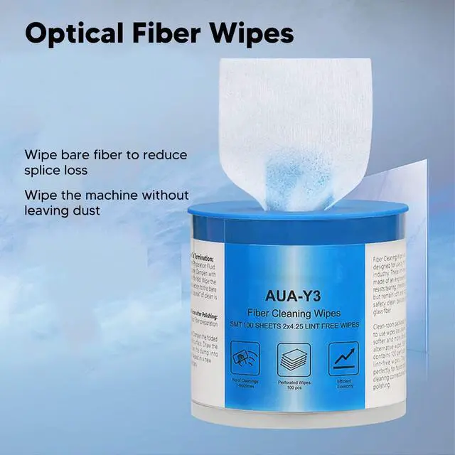 Alt view image 3 of 7 - 180 Optical Fiber Wipes,Fiber Cable End Connector Cleaning Dust Paper | Fiber Optic Cleaning Wipes,Dry Or Wet,Replaceble,Easy to Tear,2x4.25