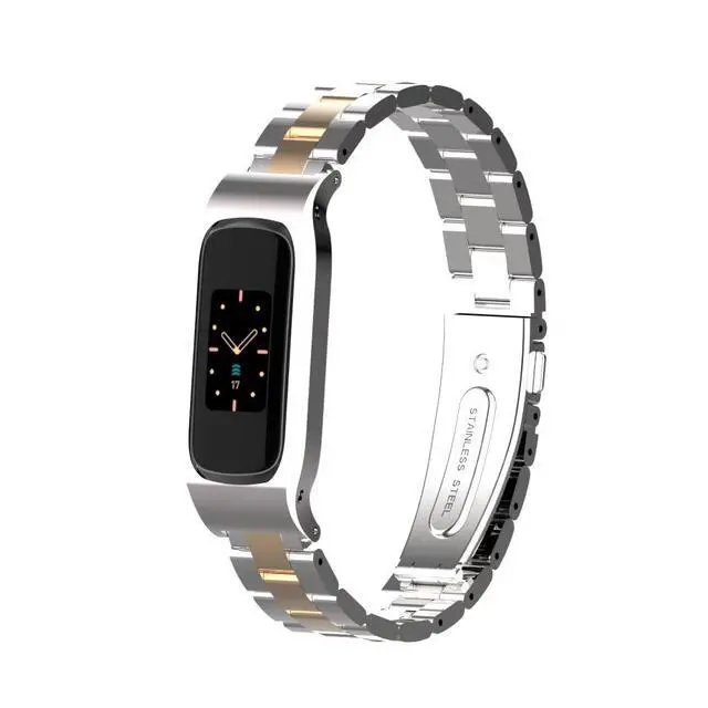 Alt view image 5 of 7 - Compatible with Fitbit Luxe Bands,Stainless Steel Metal Replacement Strap Wrist Band Compatible for Luxe Fitness Tracker