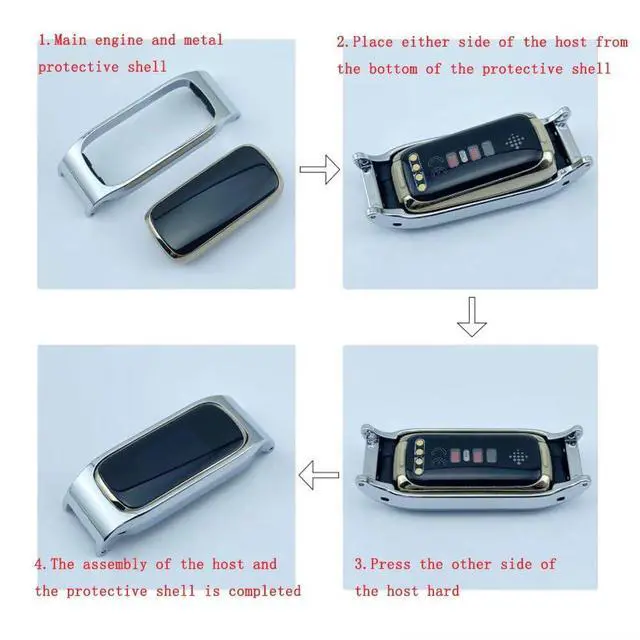 Alt view image 7 of 7 - Compatible with Fitbit Luxe Bands,Stainless Steel Metal Replacement Strap Wrist Band Compatible for Luxe Fitness Tracker
