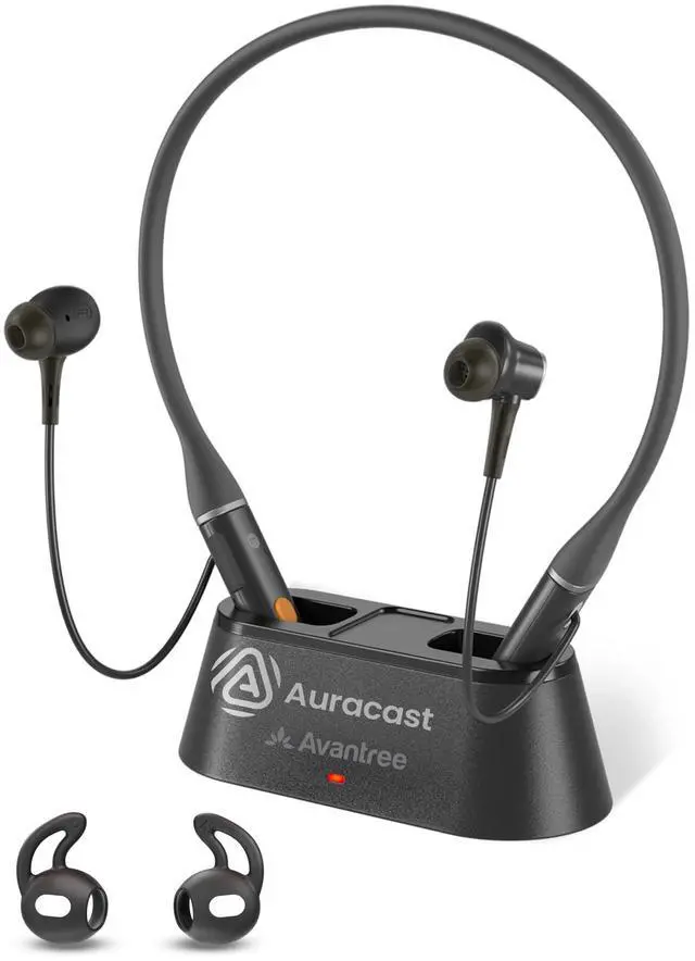 Main image of Loop Dock - Next-Gen Auracast & Bluetooth Neckband Earbuds | Drop-in Charging Dock, Low Latency Audio, 3 EQ Modes with Voice Clear, Ideal for TV, PC, Phone & Auracast Public Venues