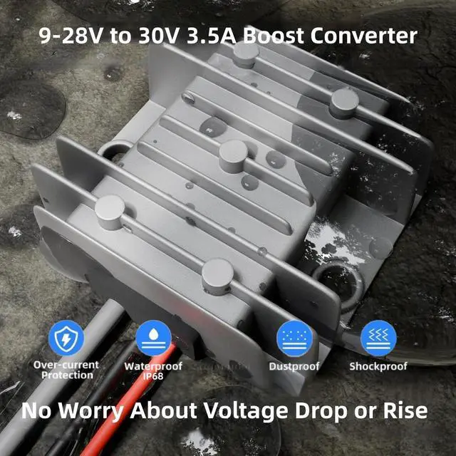 Alt view image 3 of 7 - Starlink Mini Power Adapter, Anderson SB50, 12V/24V to 30V 105W | IP68 waterproof 3.5A output, 16.4ft DC cable. Reliable step-up converter for RV, marine, off-grid adventures