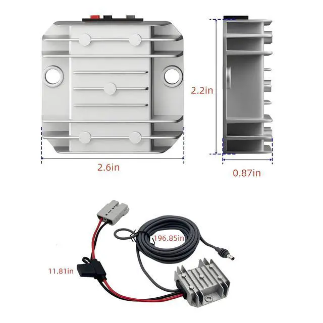 Alt view image 2 of 7 - Starlink Mini Power Adapter, Anderson SB50, 12V/24V to 30V 105W | IP68 waterproof 3.5A output, 16.4ft DC cable. Reliable step-up converter for RV, marine, off-grid adventures