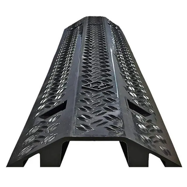 Alt view image 2 of 3 - EZ Runner Slim PVC Drop Over Cable Ramp Cable Protector - Single Channel - Black