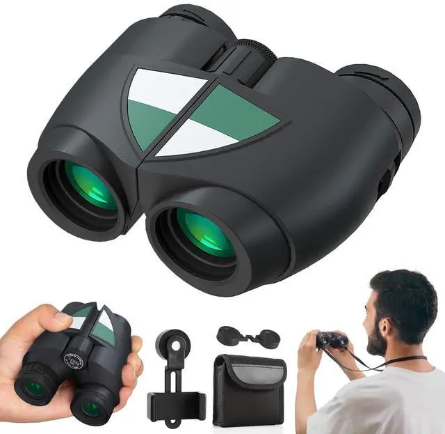 Main image of 15x32 Compact Binoculars for Adults, High Power Lightweight Small Binoculars with Phone Adapter for Concert Cruise Ship Hiking Bird Watching Travel Safari Viewing Football Sports