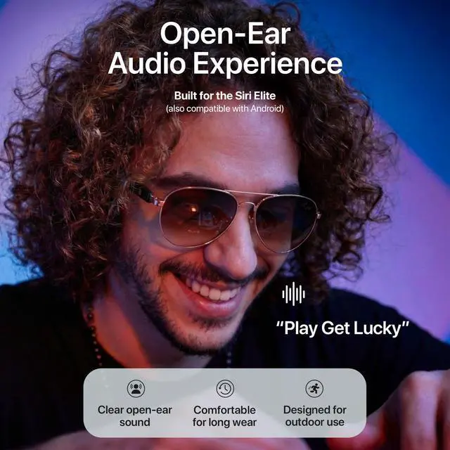Alt view image 5 of 7 - AI Smart Glasses with Bluetooth for Men Women Easy Pair with ThinkLoud (Voice-to-Content), ChatGPT-Claude-Gem, 5.3 Android Siri Touch and Voice Assistant Glasses with Speakers, 120H SB BLACK DOMINATOR