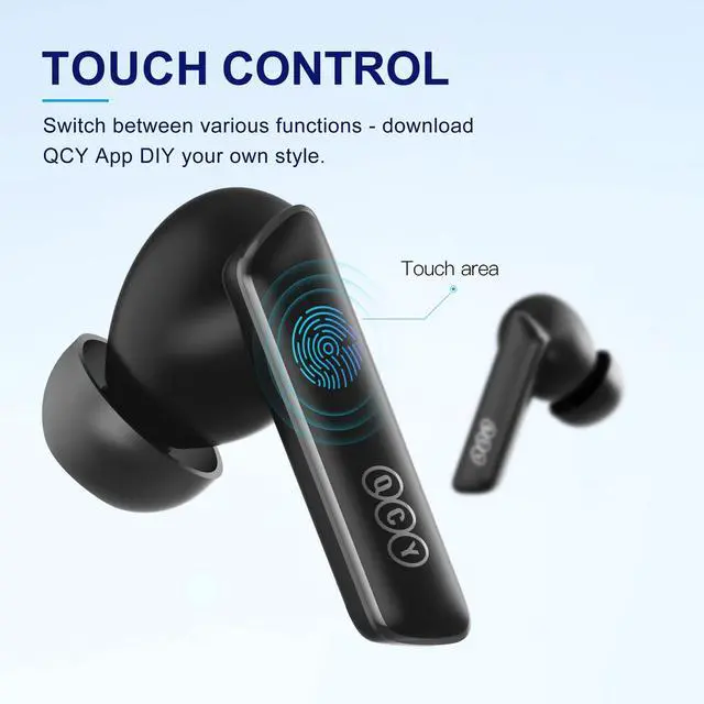 Alt view image 7 of 7 - HT05 Multi-Mode Active Noise Cancelling Wireless Earbuds, AI-Enhanced Calls Bluetooth Headphones with 6 Mics, Anti-Wind Noise, Transparency, App for Custom EQ, 30H Playtime, Bluetooth 5.2