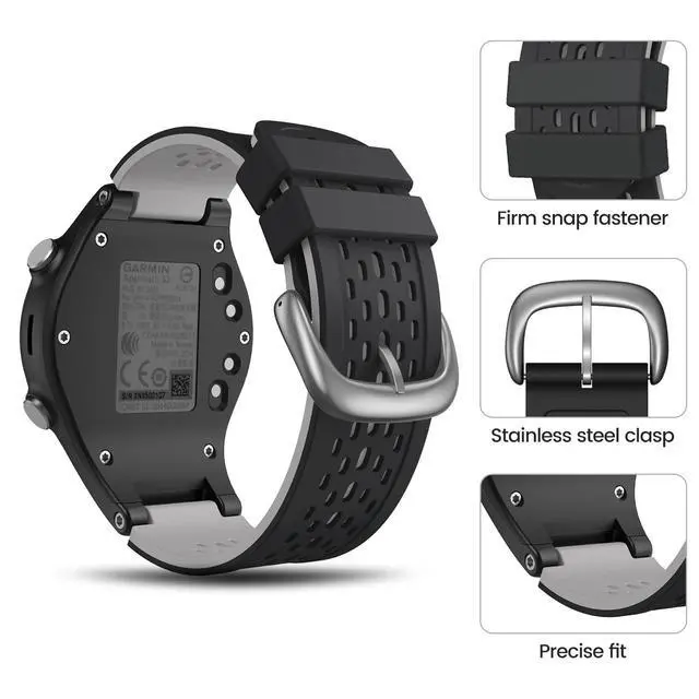 Alt view image 3 of 7 - Two-in-One Color band for Garmin Approach S2/S4, Silicone Starp Replacement Watch Band for Garmin Approach S2/S4 Watch, Black