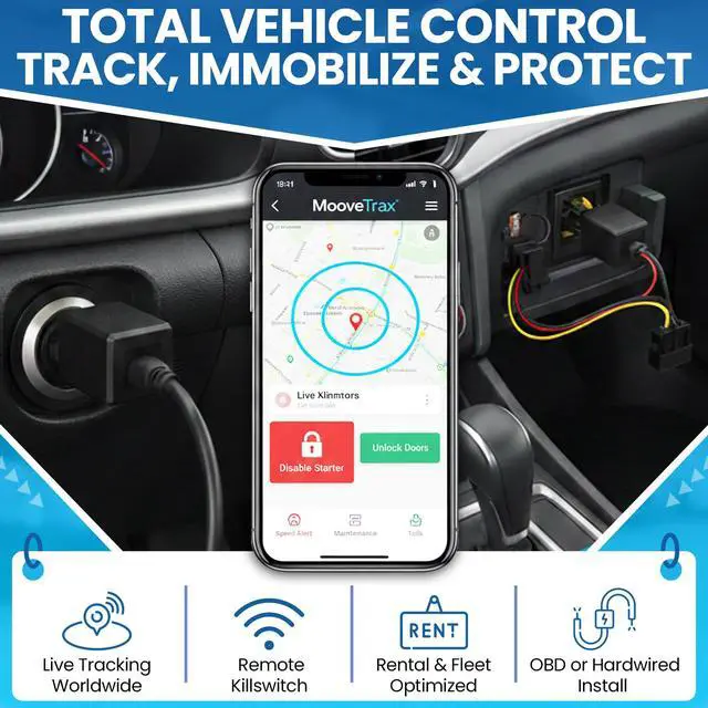 Alt view image 7 of 7 - OBD & Hardwired GPS Tracker for Vehicles with Kill Switch - Turo, ABI & Roamly Compatible, Unlimited Geofence, Speed Alerts, Anti-Theft Car Tracker, Maintenance & Toll Tracking, 4G LTE