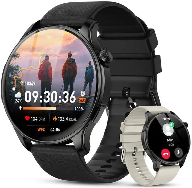 Main image of Smart Watch for Men Women Answer/Make Call: Military Smart Watches for Men Fitness Tracker Smartwatch for Android Phones iPhone Compatible Samsung Watches Heart Rate Sleep Monitor IP68 Waterproof