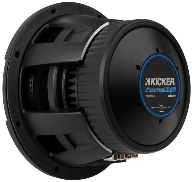Alt view image 7 of 7 - 51CWQ102 CompQ Q-Class 10" Subwoofer, Dual 2-Ohm | Premium bass precision, high-performance motor design, tight musical low end, built for powerful amplifiers, 10 inch size