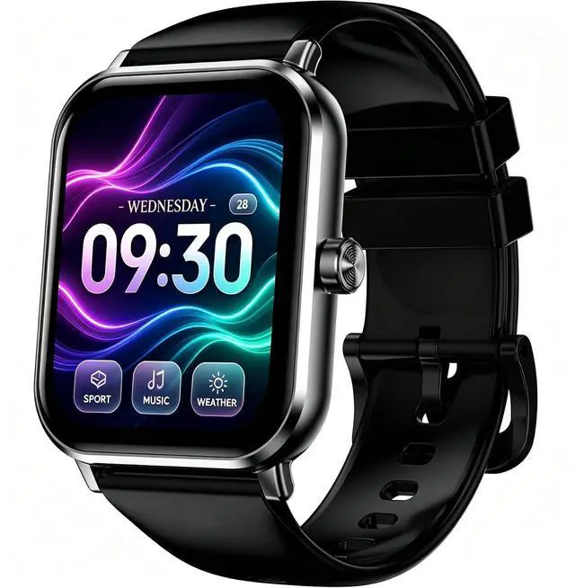 Main image of Smart Watch, 14-Day Battery Life,1.83" HD Touchsreen, 130 Sports Modes, Bluetooth Call & Make Call, Health, Fitness & Sleep Tracker, Timer, 5 ATM Water-Resistance, Fitness Watch for Android/iOS, Black