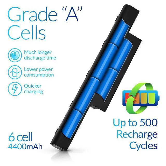 Alt view image 2 of 7 - AS10D31 Battery for Acer AS10D51 AS10D41 AS10D61 AS10D71 AS10D81 | Fits AS10D73 AS10D75 AS10D56 5750 5742 5250 5733 5735 5755 7741 E1-531 E1-571 6 cells 4400mAh 10.8V