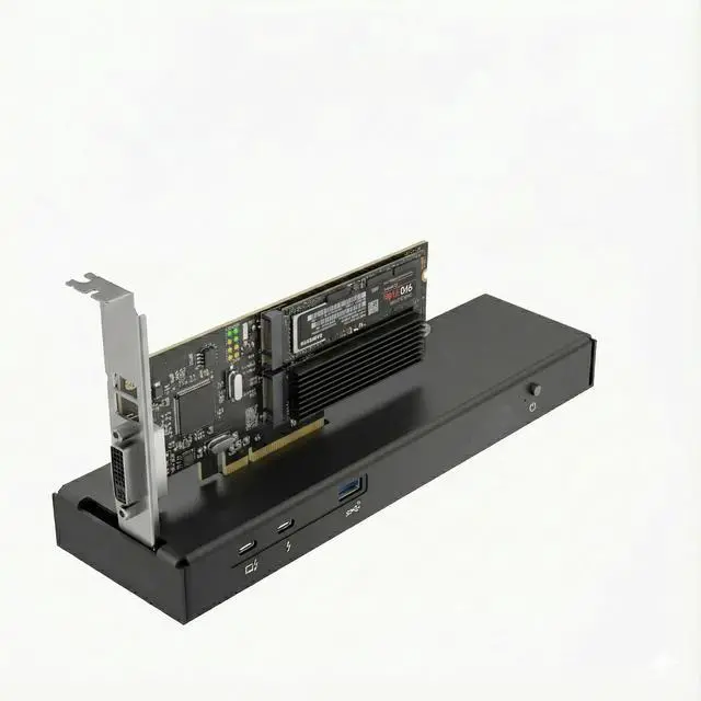 Alt view image 6 of 7 - 80Gbps eGPU Enclosure, Compatible with Thunderbolt 5 & USB4, External GPU Dock with JHL9480 Controller, Supports PD 140W Charging, Daisy Chain, DC/SFX/ATX Power Support, for Windows & Mac