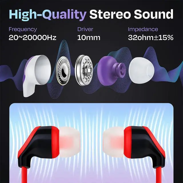 Alt view image 4 of 7 - 30-Pack USB C Wired Earbuds with Mic, Type C In-Ear Headphones w/ Noise Cancelling & Volume Control, Compatible with iPhone 16/15 Pro, iPad Pro, Galaxy S23/S22/S21/S20, Note 10/20, Kindle Fire Max 11