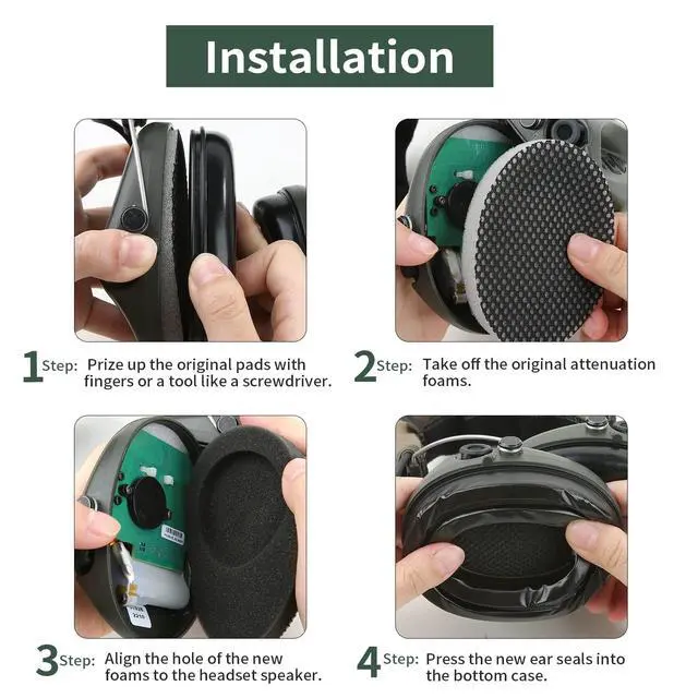Alt view image 7 of 7 - Gel Ear Pads for Sordin Supreme Pro X | TPU Leather, Silicone Earmuff, Gel Ear Cushion Compatible with Sordin Supreme Active Ear Muff Series, 1 Pair