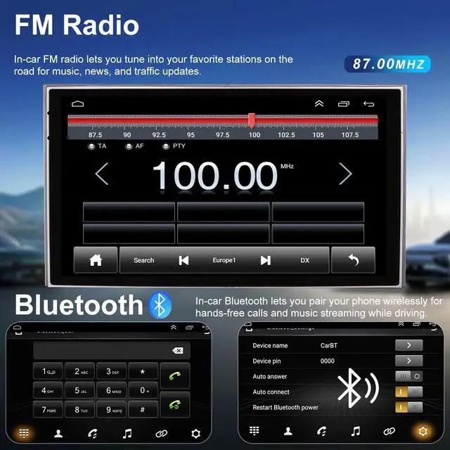 Alt view image 7 of 7 - 5GWiFi Car Radio for Subaru Forester 2002 2003 2004 2005 2006 2007 2008, 6.83inch Forester Stereo with Apple CarPlay Android Auto, Upgrade Touchscreen Headunit Radio Bluetooth GPS Backup Camera FM SWC