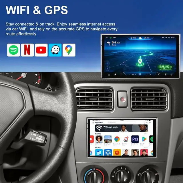 Alt view image 5 of 7 - 5GWiFi Car Radio for Subaru Forester 2002 2003 2004 2005 2006 2007 2008, 6.83inch Forester Stereo with Apple CarPlay Android Auto, Upgrade Touchscreen Headunit Radio Bluetooth GPS Backup Camera FM SWC