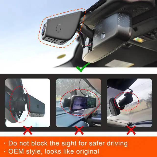 Alt view image 3 of 7 - Front 4K & Rear 1080p Dash Cam for Ford Escape Gen4 2020-2026 | OEM Look, UHD 2160P Video, WiFi & App, GPS, 128GB Card