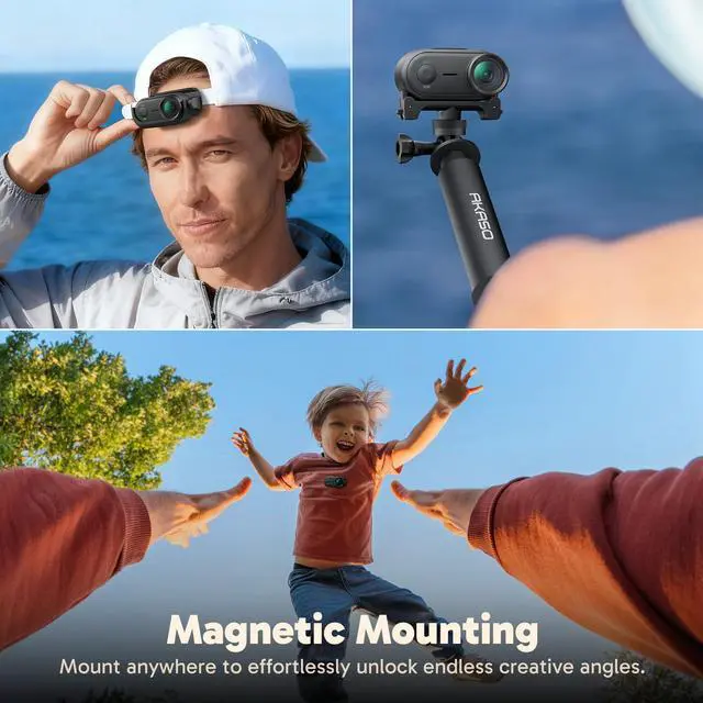 Alt view image 4 of 7 - Keychain3 4K Thumb Action Camera - Hands-Free POVs (64GB, Black) | Tiny Body Camera, Mount Anywhere, Stabilization, Pet POV, 360 Min Battery Life, 9.8ft Waterproof Portable Vlogging Camera