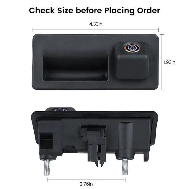 Alt view image 3 of 7 - AHD 1080P Backup Camera, Car Reverse Camera for Audi A4L A5 A3 Q3 Q5 RS6 for VW Passat Tiguan Jetta Touareg Skoda, ONLY Work with Monitor Radio Head Unit Supporting AHD 1080P Video Signal