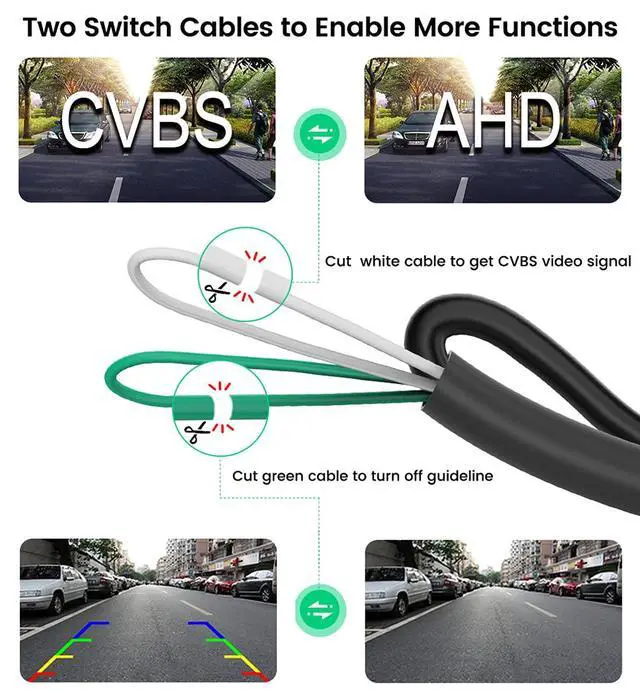 Alt view image 5 of 7 - AHD 1080P Backup Camera, Car Reverse Camera for Audi A4L A5 A3 Q3 Q5 RS6 for VW Passat Tiguan Jetta Touareg Skoda, ONLY Work with Monitor Radio Head Unit Supporting AHD 1080P Video Signal
